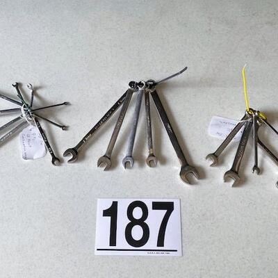 LOT#W187: Snap-On 19 Piece Assorted Combination Wrenches
