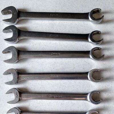 LOT#W194: Snap-On 10 Piece 66pt Open-End Flare Nut Wrench Set