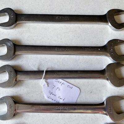 LOT#W198: Snap-On 7 Piece Open End Wrench Set