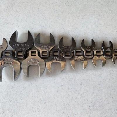 LOT#W199: Snap-On 12 Piece Crowfoot Wrench