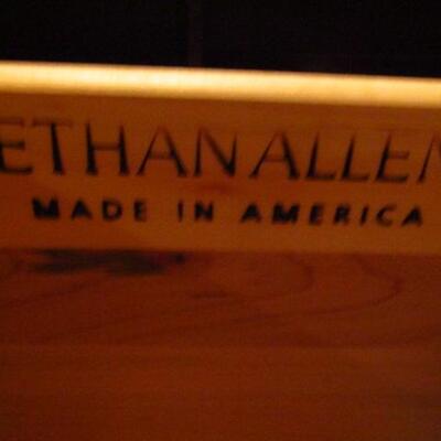 Ethan Allen Wood Desk with Drop Leaf Ends