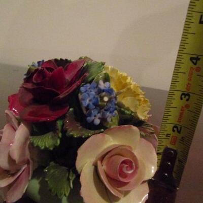 Hand Painted Capodimonte Style Flowers by Denton China- Approx 3 1/2