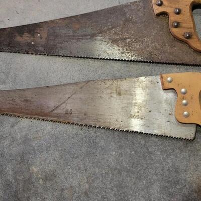 Lot 214: (3) Vintage Hand Saws