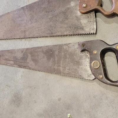 Lot 215: (2) Vintage DISTON Hand Saws