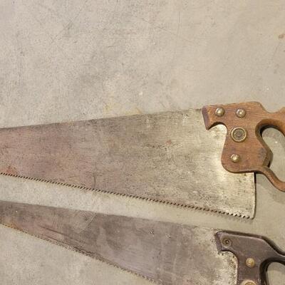 Lot 215: (2) Vintage DISTON Hand Saws