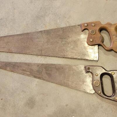 Lot 215: (2) Vintage DISTON Hand Saws