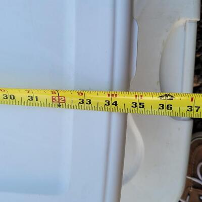 Lot 219: (2) Clear Storage Containers w/ Lids 