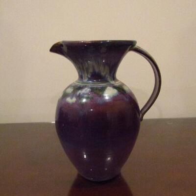 Glazed Pottery Pitcher- Approx 9 1/2
