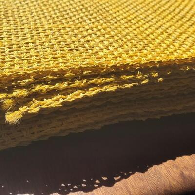 Lot 233: (18) Yellow Woven Placemats 