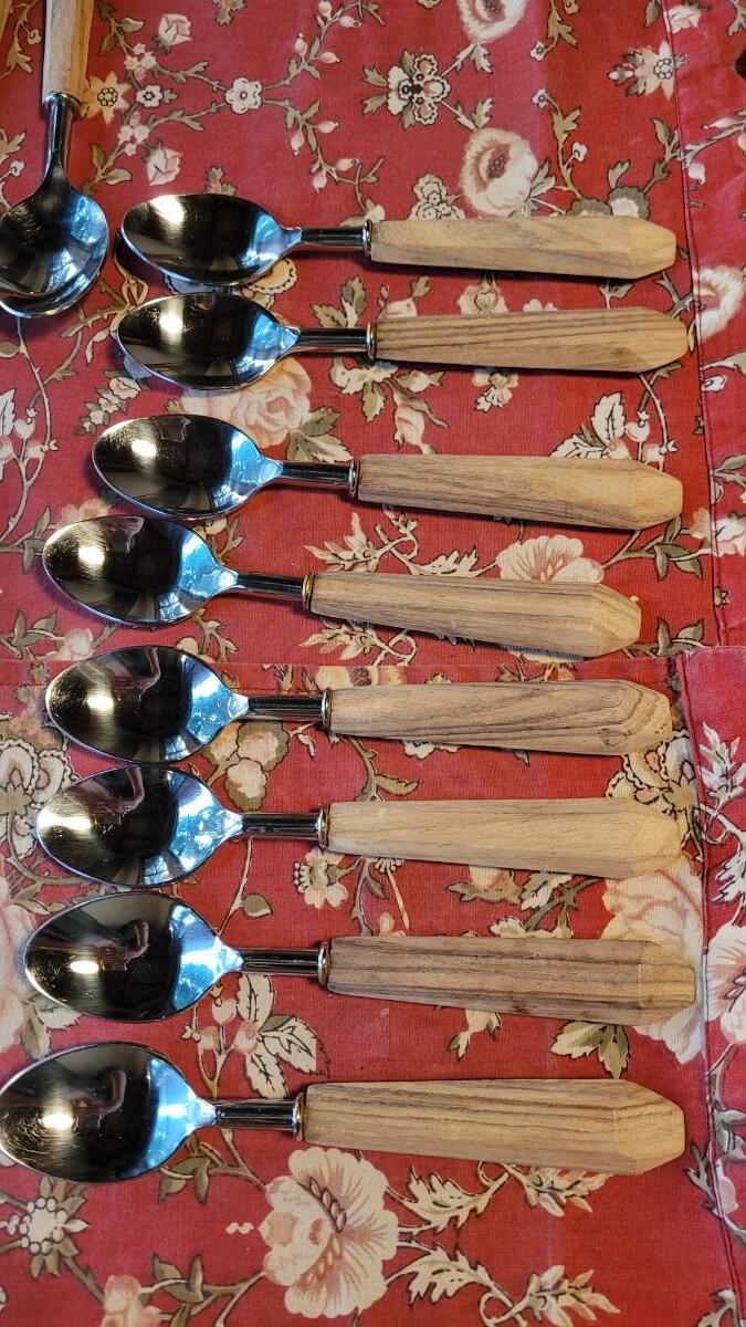Lot 242 Wood Handle Flatware made in India