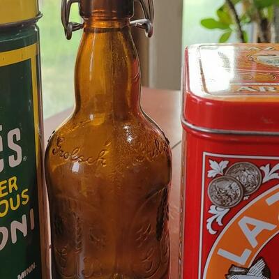 Lot 255: Vintage Tin & Bottles Lot