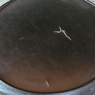 Lot 256: (3) Black Vinyl & Chrome Bar Stools (Seats have Spilt Vinyl