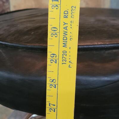 Lot 256: (3) Black Vinyl & Chrome Bar Stools (Seats have Spilt Vinyl