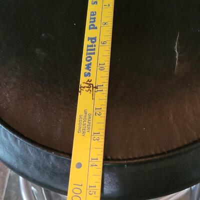 Lot 256: (3) Black Vinyl & Chrome Bar Stools (Seats have Spilt Vinyl