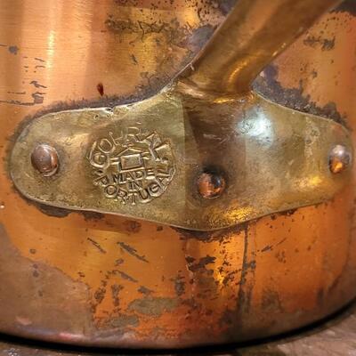 Lot 259: Copral Copper and Porcelain Double Broiler made in Portugal 