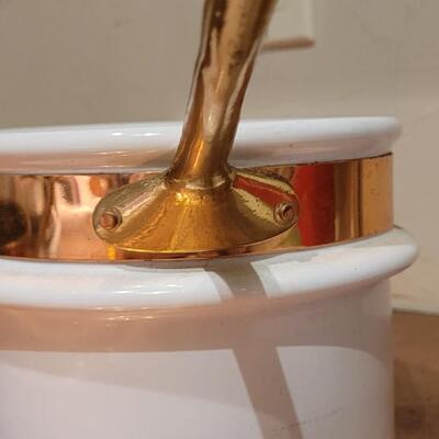 Lot 259: Copral Copper and Porcelain Double Broiler made in Portugal 