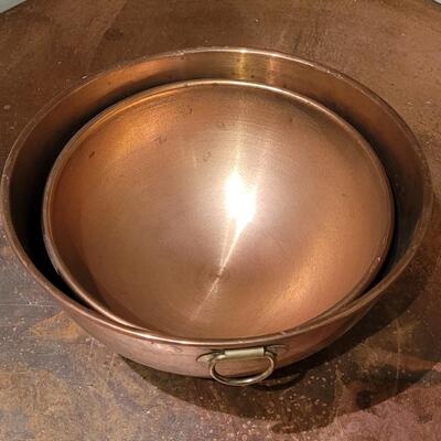 Lot 260: (2) Copper Mixing Bowls