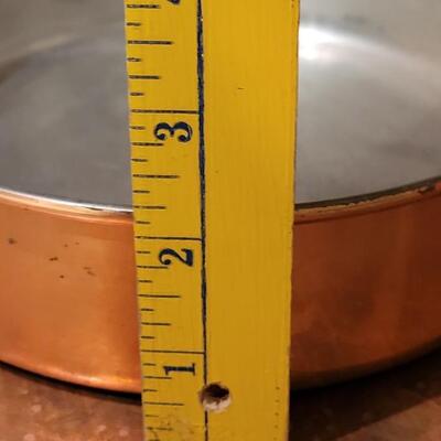Lot 262: Copral Copper Frying Pan & 2 Lids (one lid fits pan)