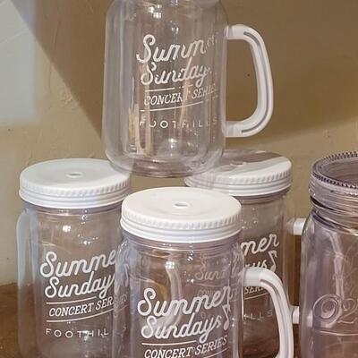 Lot 271: Mixed Mason Style Plastic Jar Travel Cups