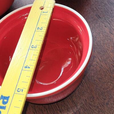 Lot 281: Unmarked Red Mixed Bowls