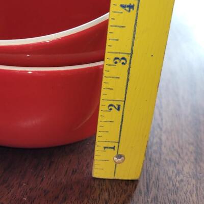 Lot 281: Unmarked Red Mixed Bowls