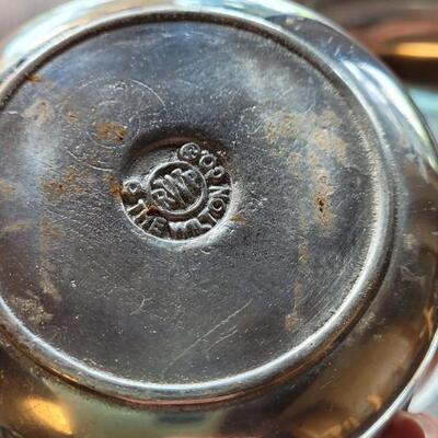 Lot 290: Heavy Aluminum Platter and Covered Bowl