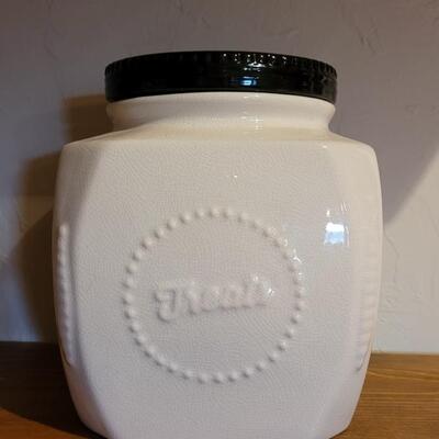 Lot 294: Black & White Treats Cannister 