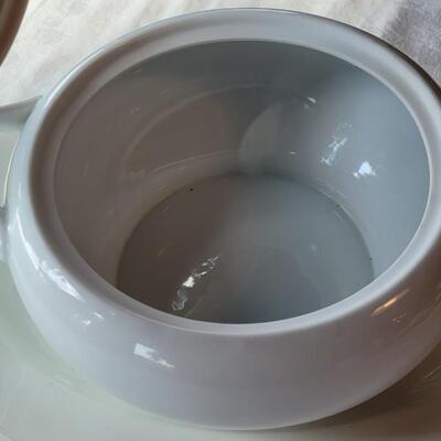 Lot 296: White Soup Tureen and Johnson Brothers Platter