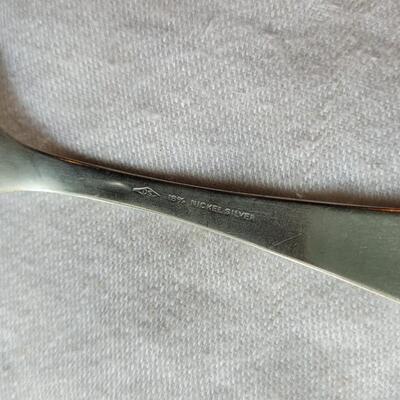 Lot 300: Mixed Nickel Silver Flatware 