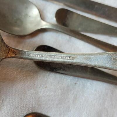 Lot 301: Antique Albert Pick & Co. Flatware Monogrammed "Pells"