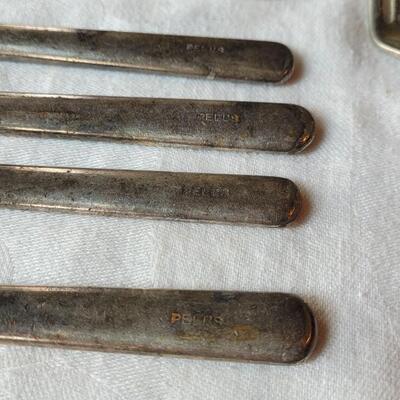 Lot 301: Antique Albert Pick & Co. Flatware Monogrammed "Pells"