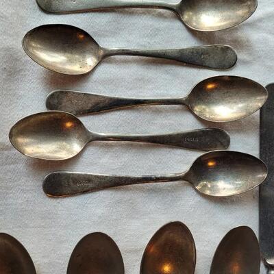 Lot 301: Antique Albert Pick & Co. Flatware Monogrammed "Pells"