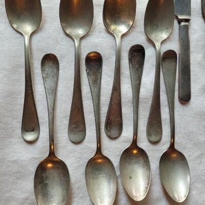 Lot 301: Antique Albert Pick & Co. Flatware Monogrammed "Pells"