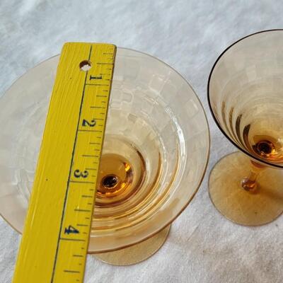 Lot 309: (2) Yellow/Orange Glasses 