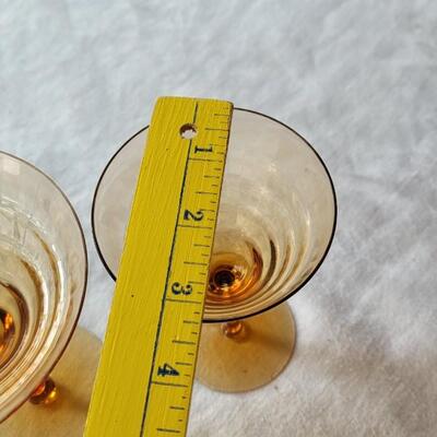 Lot 309: (2) Yellow/Orange Glasses 