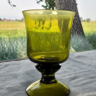 Lot 310: Green Glass Goblets (4)