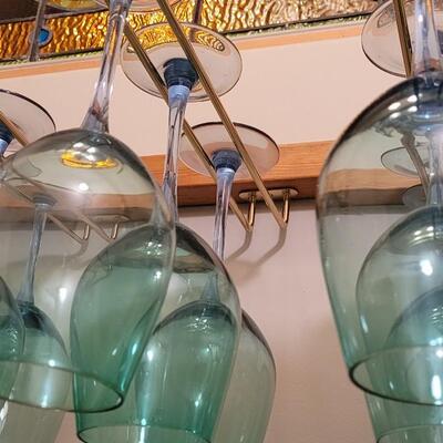 Lot 314: Green Stemware