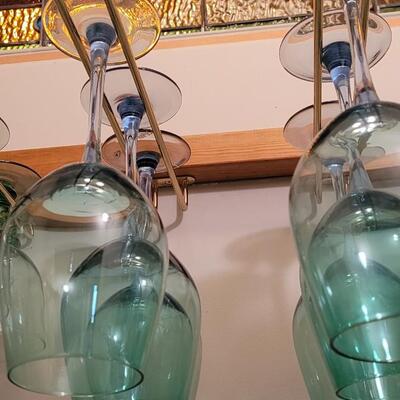 Lot 314: Green Stemware