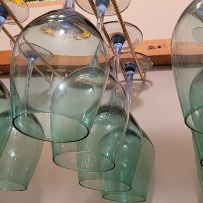 Lot 314: Green Stemware