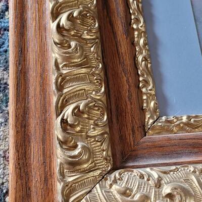 Lot 317: Antique Wood Gold Gilt Frame with Vintage Print