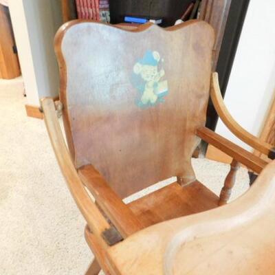 Antique Solid Wood High Chair