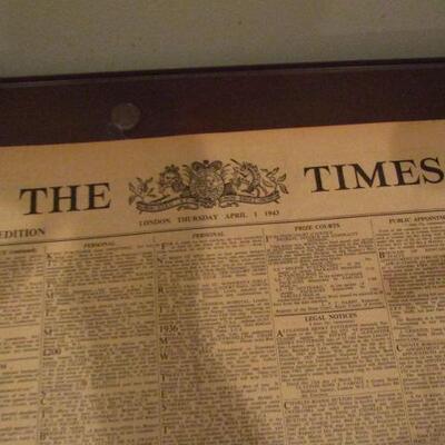 Bound Editions of the London Times:  April-June 1943