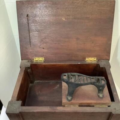 D - 164. Antique Mahogany Shoe Shine Box