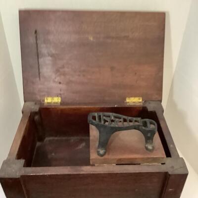 D - 164. Antique Mahogany Shoe Shine Box