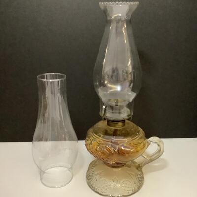 D - 168. Antique Oil Finger Lamp with extra glass globe