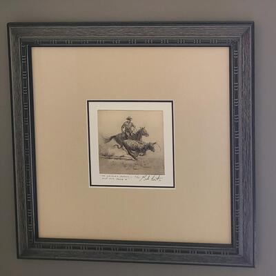 Signed Bob Coronato Chine colle' etching The Critters Horns