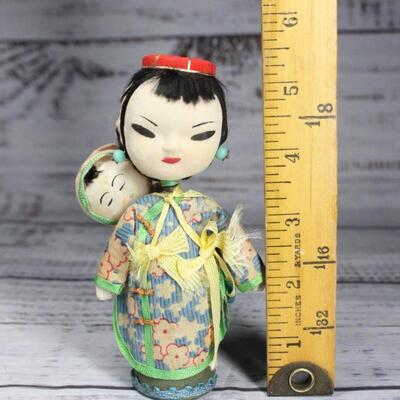Vintage Chinese Woman with Baby Doll 