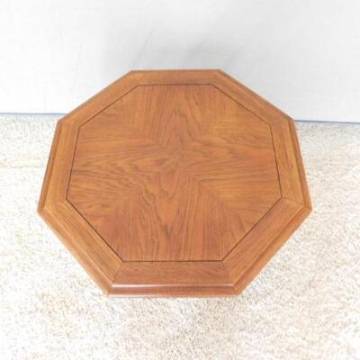 Solid Wood Pedestal Side Table