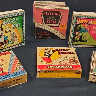 Vintage 16 mm Cartoons -  Krazy Kat, Mickey Mouse,  PLUS +++