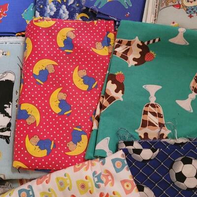 Lot 334: Assortment of FUN Children's Fabrics #1
